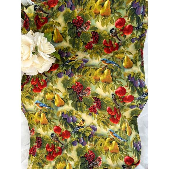 Wild Wings Fabric Yardage Birds on Branches with Fruit Rosemary Millette Fabric - Picture 8 of 12